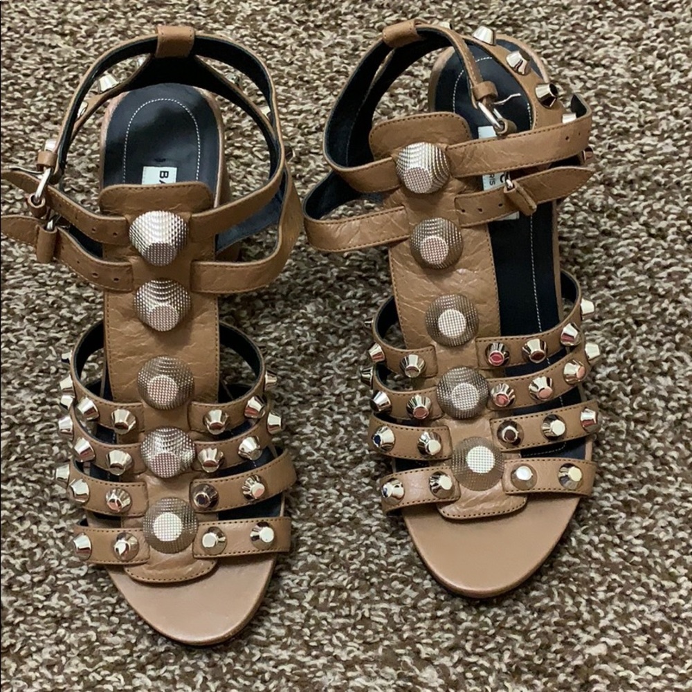 Tan Balenciaga heels